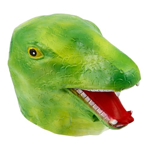Vaguelly Schlange Kopfmaske Karneval Tiermasken Erwachsene Lustige Tierkopfmaske für Halloween Kostüm Party Requisiten Cartoon Dekorative Cosplay Zubehör von Vaguelly