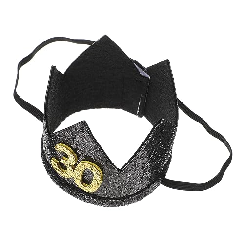 Vaguelly Schwarze Geburtstagskrone Partyhut Shiny Design Jahre Leicht und Formstabil für Erwachsene und Feiern Vaguelly Schwarze Geburtstagskrone Partyhut Shiny Design Jahre Leicht und Formstabil für Erwachsene und Feiern von Vaguelly