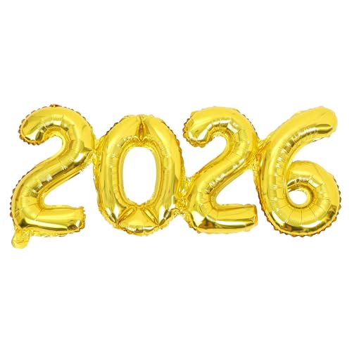 Vaguelly Silvester-Ballon mit der Zahl 2026: Lustiger digitaler Ballon für Geburtstag, Hochzeit, Valentinstag, Jahrestag, Party-Dekoration. von Vaguelly