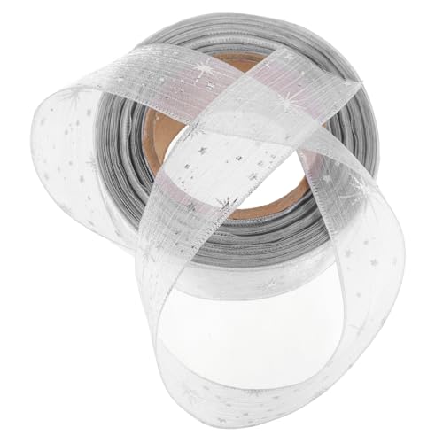 Vaguelly Sterngarn-Verpackungsband breit Dekorationen trimmen Eisstockschießen glänzend geschenkband schwarzer Tüllstoff schwarzes Drahtband Glitzer aus Stoff Tüllband Schleife Nylon Weiß Vaguelly Sterngarn-Verpackungsband breit Dekorationen trimmen Eisstockschießen glänzend geschenkband schwarzer Tüllstoff schwarzes Drahtband Glitzer aus Stoff Tüllband Schleife Nylon Weiß von Vaguelly