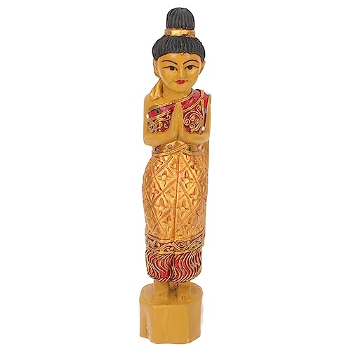 Vaguelly Thailändische Holzfigur im Klassischen Hohe Skulptur für Wohn und Büroschmuck Handgeschnitzt Dekorative Statue für zu Feiertagen und Anlässe Vaguelly Thailändische Holzfigur im Klassischen Hohe Skulptur für Wohn und Büroschmuck Handgeschnitzt Dekorative Statue für zu Feiertagen und Anlässe von Vaguelly