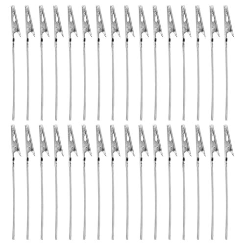 Vaguelly Tischnummernhalter, 80 Stück: 100 mm hoher Kartencliphalter aus Metalldraht – Memo-Krokodilklemme für Fotonotiz-Display, Visitenkarte von Vaguelly