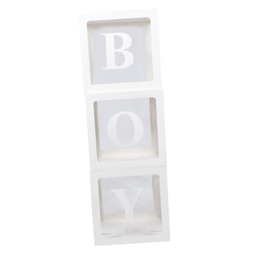 Vaguelly Transparent Balloon Box mit Buchstaben Muster für Shower und Kindergeburtstag Wunderschöne Dekoration für und Außenanlässe für Kreative Partygestaltung von Vaguelly