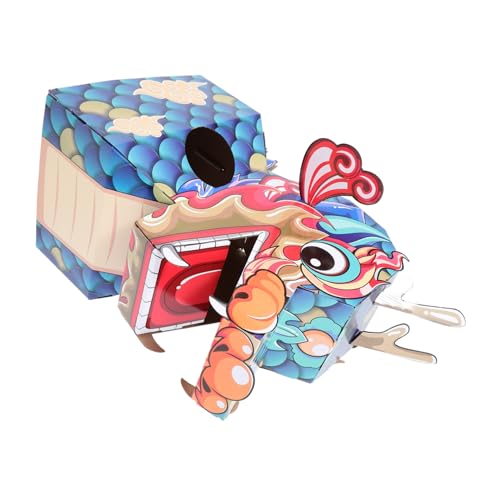 Vaguelly Wearable DIY Karton Drachenkostüm Tragbares Pappbox Kostüm Kreatives Rollenspiel Zubehör für Jungen und Mädchen Sicheres Material Cartoon Design von Vaguelly