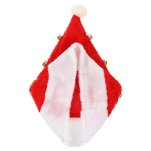 Vaguelly Weiche Weihnachtsmütze mit Glocken Plüsch Santa Hut für Erwachsene Kleine Xmas Mütze Klassischer Roter Weihnachtsmann Hut Festlicher Zierschmuck für Weihnachtsfeiern und von Vaguelly