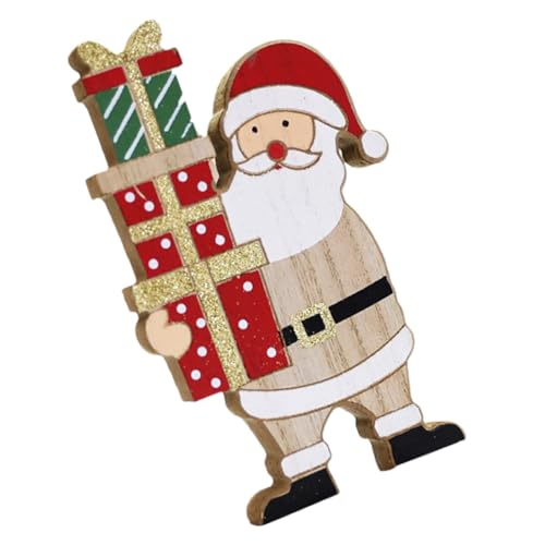 Vaguelly Weihnachtliche Tischdekoration aus Holz Santa Claus Tischschild für Festliche Feiern Weihnachtsdeko für Wohnzimmer und Schlafzimmer von Vaguelly