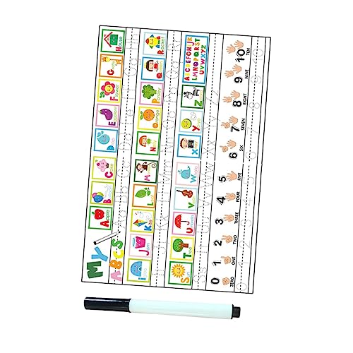 Vaguelly Pädagogische Wandaufkleber 1 Satz Alphabet-Aufkleber Mit Löschbarem Stift Selbstklebende Buchstaben Für Kleinkinder von Vaguelly