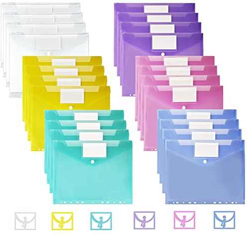 Dokumententasche A4,Vakki 24 Stück Dokumentenmappe A4 Transparent,6 Farben A4 Sichttasche Dokumenten Sammelmappen Tasche mit 11 Lochrand und Etikettentasche für Organisieren von Dokumenten Dokumententasche A4,Vakki 24 Stück Dokumentenmappe A4 Transparent,6 Farben A4 Sichttasche Dokumenten Sammelmappen Tasche mit 11 Lochrand und Etikettentasche für Organisieren von Dokumenten von Vakki