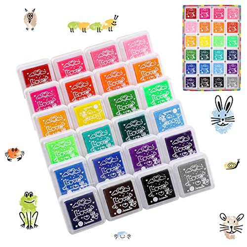 Stempelkissen - Vaktop 24 Farben Stempelkissen Bunt, Abwaschbar Fingerstempel, Ungiftig Stempelkissen Fingerabdruck - für Papier Handwerk Stoff, Scrapbook, Kinder Geburtstags Stempelkissen - Vaktop 24 Farben Stempelkissen Bunt, Abwaschbar Fingerstempel, Ungiftig Stempelkissen Fingerabdruck - für Papier Handwerk Stoff, Scrapbook, Kinder Geburtstags von Vaktop