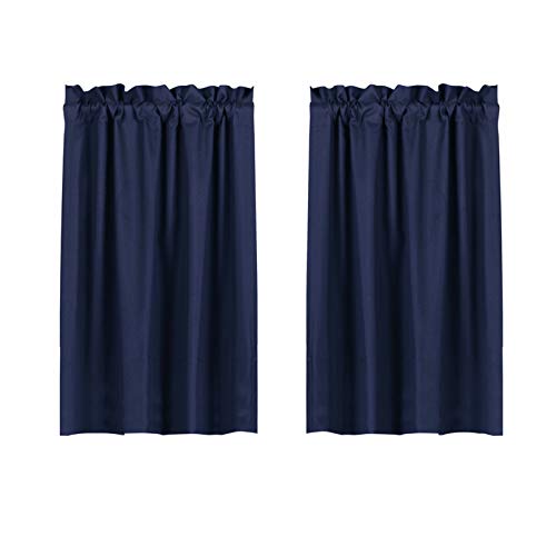 Valea Home Verdunkelungsvorhänge für kleine Fensterstangen, Küchen-Vorhänge, Raumverdunkelung, kurze Vorhänge für Schlafzimmer, Marineblau, 76,2 x 114,3 cm, 2 Bahnen Valea Home Verdunkelungsvorhänge für kleine Fensterstangen, Küchen-Vorhänge, Raumverdunkelung, kurze Vorhänge für Schlafzimmer, Marineblau, 76,2 x 114,3 cm, 2 Bahnen von Valea Home
