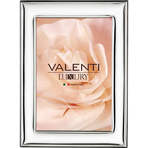 Valenti&Co Bilderrahmen, doppelseitig, aus Silber, Rückseite aus Holz, ideal als Geschenk, Artikelnummer: 51004 5 l (18 x 24 cm) von Valenti Argenti