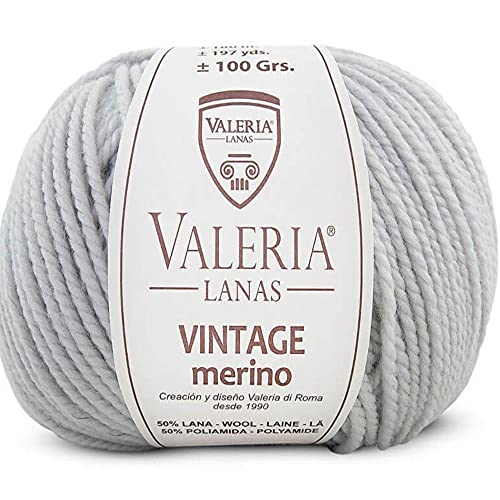 Valeria di Roma Vintage Merinowolle, silberfarben, Cod.861 von Valeria di Roma