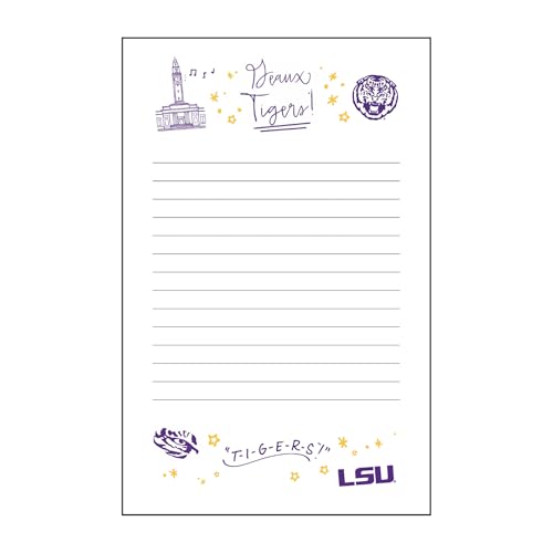 Valiant Gifts LSU Tigers Confetti 8 x 5 Paper Lined Memo Pad - College Stationary & Desk Accessory von Valiant Gifts