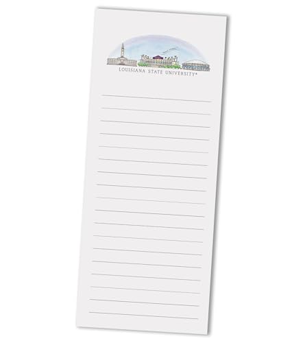 Valiant Gifts LSU Tigers Skyline 3.5 x 8.5 Paper Lined Memo Pad - College Stationary & Desk Accessory von Valiant Gifts