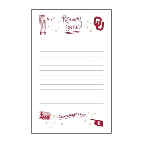 Valiant Gifts Oklahoma Sooners Confetti 8 x 5 Paper Lined Memo Pad - College Stationary & Desk Accessory von Valiant Gifts