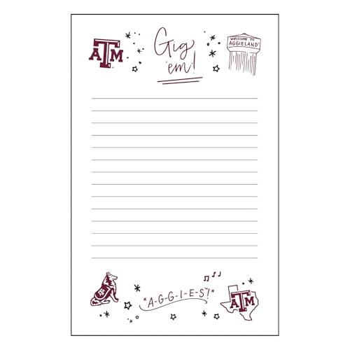 Valiant Gifts Texas Longhorns A&M Confetti 8 x 5 Paper Lined Memo Pad - College Stationary & Desk Accessory von Valiant Gifts