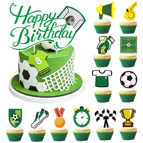 Valicaer Fußball Kuchen Deko Tortendeko Set,Tortendeko Fussball Happy Birthday Cupcake Topper, Fußball Tortenband, Fußball Torte Topper für Geburtstagspartys Valicaer Fußball Kuchen Deko Tortendeko Set,Tortendeko Fussball Happy Birthday Cupcake Topper, Fußball Tortenband, Fußball Torte Topper für Geburtstagspartys von Valicaer