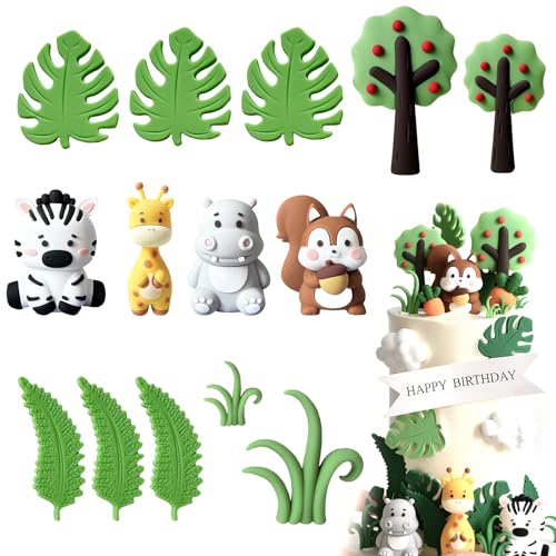 Valicaer Tortendeko Tiere,14Pcs Waldtiere Tortendeko Dschungel Deko Geburtstag Wald Tiere Happy Birthday Kuchendeko Safari Tortendeko Geburtstag Cake Topper Kuchen Deko Set für Kinder Junge Mädchen Valicaer Tortendeko Tiere,14Pcs Waldtiere Tortendeko Dschungel Deko Geburtstag Wald Tiere Happy Birthday Kuchendeko Safari Tortendeko Geburtstag Cake Topper Kuchen Deko Set für Kinder Junge Mädchen von Valicaer