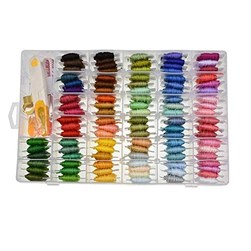 Valink Stickgarn-Kits, 100 Farben, Freundschaftsarmbänder, Sticknadeln, 140 Stück, für Bastelarbeiten, Stickgarn, Garnspulen, Kreuzstich, Nähwerkzeug mit Organizer-Aufbewahrungsbox Valink Stickgarn-Kits, 100 Farben, Freundschaftsarmbänder, Sticknadeln, 140 Stück, für Bastelarbeiten, Stickgarn, Garnspulen, Kreuzstich, Nähwerkzeug mit Organizer-Aufbewahrungsbox von Valink
