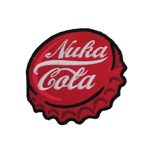 VALKYNEA Aufnäher, 100 % bestickt, inspiriert von Anime, Fan Art/Nuka Cola Chapita Tapa/Fall Out/Patch Embroidery Applikation (zum Aufbügeln, Uni, 8 cm x 7 cm) von Valkynea