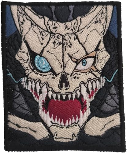VALKYNEA Aufnäher, 100 % bestickt, inspiriert von Anime Fan Art/Kaiju Nr. 8 / Patch Embroidery (zum Aufbügeln) von Valkynea