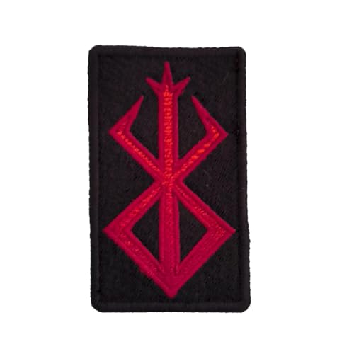 VALKYNEA Aufnäher, 100 % bestickt, inspiriert von Anime Fan Art/Logo Berserk 2 Guts/Patch Embroidery (zum Aufbügeln/Iron On) von Valkynea