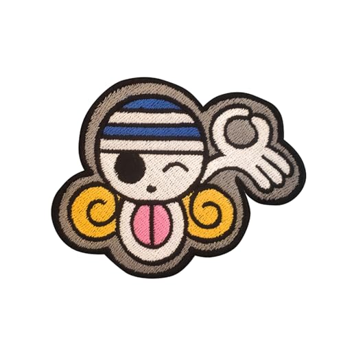 VALKYNEA Aufnäher, 100 % bestickt, inspiriert von Anime Fan Art/Nami/Jolly Roger Totenkopf/Patch Embroidery, zum Aufbügeln von Valkynea