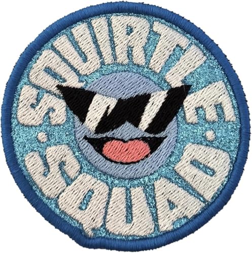 VALKYNEA Aufnäher, 100 % bestickt, inspiriert von Anime-Fan-Kunst, Poke Schildkröte, Tasse / Patch Embroidery (Hook & Loop) von Valkynea