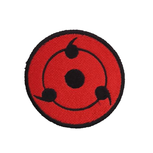 VALKYNEA Aufnäher, bestickt, 100 % inspiriert von Anime-Fans, Sharingan Eye, bestickt, zum Aufbügeln VALKYNEA Aufnäher, bestickt, 100 % inspiriert von Anime-Fans, Sharingan Eye, bestickt, zum Aufbügeln von Valkynea