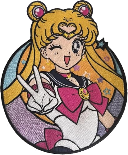 VALKYNEA Aufnäher 100 % bestickt, Anime-Fan-Kunst, Sailor Moon/Riese, XXL, zum Aufbügeln, bestickt VALKYNEA Aufnäher 100 % bestickt, Anime-Fan-Kunst, Sailor Moon/Riese, XXL, zum Aufbügeln, bestickt von Valkynea