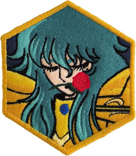 VALKYNEA Aufnäher 100 % bestickt, inspiriert von Anime, Fan Art/Tasse Saint Seiya, Herren, Sternzeichen, Gold, Fische, Aphrodite, Applikation, bestickt, Patch Embroidery, zum Aufbügeln VALKYNEA Aufnäher 100 % bestickt, inspiriert von Anime, Fan Art/Tasse Saint Seiya, Herren, Sternzeichen, Gold, Fische, Aphrodite, Applikation, bestickt, Patch Embroidery, zum Aufbügeln von Valkynea