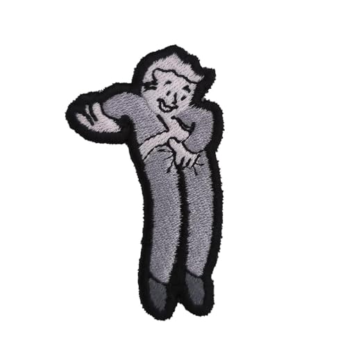 VALKYNEA Aufnäher 100 % bestickt, inspiriert von Anime, Fan Art/Vault Boy Take it/Fall Out/Patch/Stickerei Applikation (Hook & Loop / Velcr0) von Valkynea