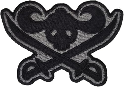 VALKYNEA Aufnäher 100 % bestickt, inspiriert von Anime, Fan Kunst, Riesenkrieger, Totenkopf, Patch Embroidery / Stickerei Applikation (Hook & Loop / Velcr0) von Valkynea