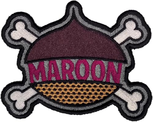 VALKYNEA Aufnäher 100 % bestickt, inspiriert von Anime-Fan, Saruyamaaliance, Totenkopf, Patch Embroidery / bestickte Applikation (Hook & Loop) von Valkynea