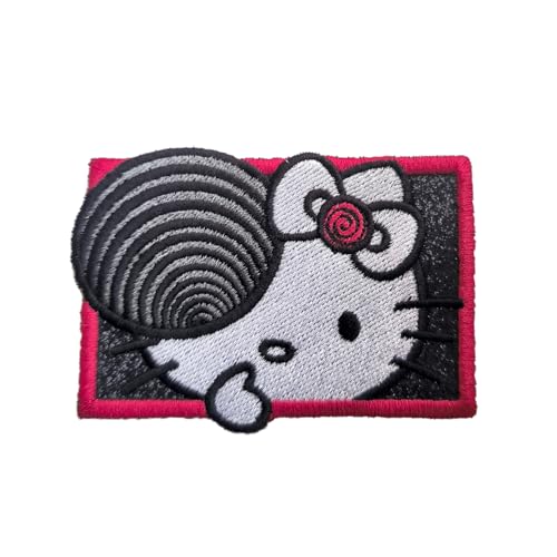 VALKYNEA Aufnäher 100 % bestickt, inspiriert von Anime Fan Art/Junji Ito Kat/Patch Embroidery / Stickerei (zum Aufbügeln) von Valkynea