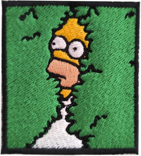 VALKYNEA Aufnäher 100 % bestickt Anime Fan Art/Homer Busch/Patch Embroidery Patch (Hook & Loop / Velcr0) von Valkynea