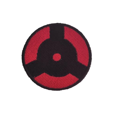VALKYNEA Aufnäher 100 % bestickt Anime Fan Art/NRT Izuna Sharingan/Patch Embroidery (Hook & Loop / Velcr0) von Valkynea