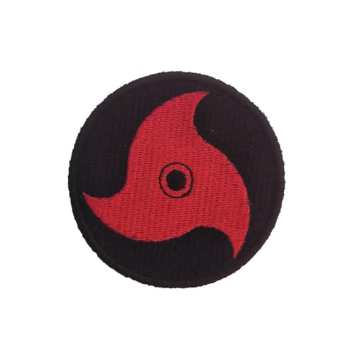 VALKYNEA Aufnäher 100 % bestickt Anime Fan Art/NRT Naka Sharingan/Patch Embroidery (zum Aufbügeln/Aufbügeln) von Valkynea
