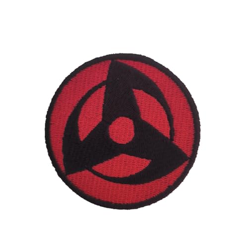 VALKYNEA Aufnäher 100 % bestickt Anime Fan Art/NRT Obito Sharingan/Patch Embroidery (zum Aufbügeln/Aufbügeln) von Valkynea