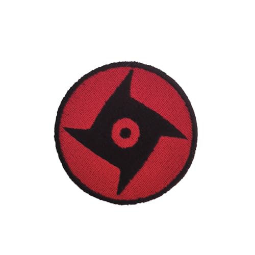VALKYNEA Aufnäher 100 % bestickt Anime Fan Art/NRT Shisui Sharingan Patch Embroidery (zum Aufbügeln/Aufbügeln) von Valkynea