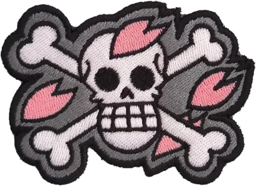 VALKYNEA Aufnäher 100 % bestickt Anime Fan Art/OP Jolly Roger/Chopper 2 Tony/Patch Embroidery (zum Aufbügeln/Iron On) von Valkynea