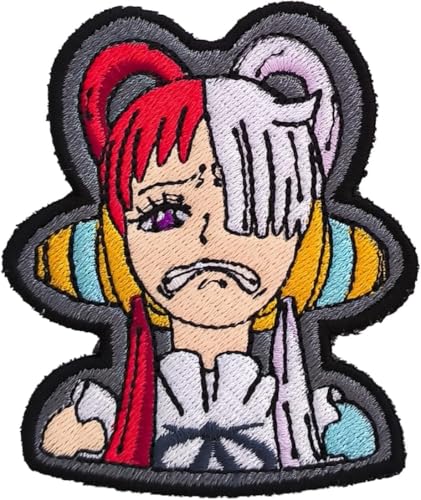 VALKYNEA Aufnäher 100 % bestickt Anime Fan Art/OP Red Uta/Patch Embroidery (zum Aufbügeln/Aufbügeln) von Valkynea