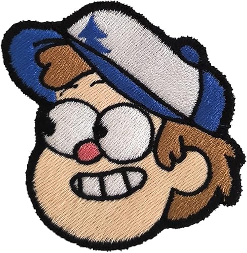 VALKYNEA Aufnäher 100 % bestickt Anime Fan Art/Tasse Dipper Pins/Gravity Falls/Patch Embroidery (Hook & Loop / Velcr0) von Valkynea