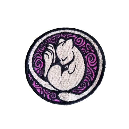 VALKYNEA Aufnäher 100 % bestickt Anime Fan Art/Tasse Meew/Monster Poke/Patch Embroidery (Hook & Loop / Velcr0) von Valkynea