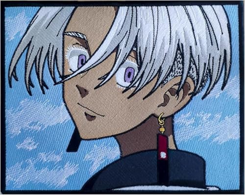 VALKYNEA Aufnäher 100 % bestickt Anime Fan Art / Izana Kurokawa 2 / Tokyo Manji / Patch Embroidery (Hook & Loop / Velcr0, Unico, 17 cm x 22 cm) von Valkynea