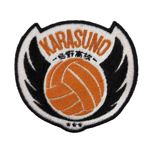 VALKYNEA Aufnäher 100 % bestickt Anime Fan Art / Karasuno 1 / Voley / Patch Embroidery (Hook & Loop / Velcro0) von Valkynea