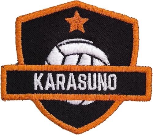 VALKYNEA Aufnäher 100 % bestickt Anime Fan Art / Karasuno 3 / Voley / Patch Embroidery (Hook & Loop / Velcr0) von Valkynea