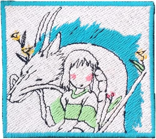 VALKYNEA Aufnäher zum Aufbügeln, 100 % bestickt, Anime-Fan-Kunst, Chihiro Drache, Reise, Flicken zum Aufbügeln VALKYNEA Aufnäher zum Aufbügeln, 100 % bestickt, Anime-Fan-Kunst, Chihiro Drache, Reise, Flicken zum Aufbügeln von Valkynea
