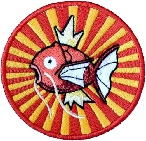 VALKYNEA Aufnäher zum Aufbügeln, 100 % bestickt, Anime-Fan-Kunst, Magikarp Monster/Splash/Patch Embroidery VALKYNEA Aufnäher zum Aufbügeln, 100 % bestickt, Anime-Fan-Kunst, Magikarp Monster/Splash/Patch Embroidery von Valkynea