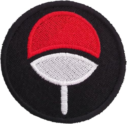 VALKYNEA Aufnäher zum Aufbügeln, 100 % bestickt, Anime-Fan-Kunst, Uchiha Clan, Konohagakure, Patch Embroidery, zum Aufbügeln VALKYNEA Aufnäher zum Aufbügeln, 100 % bestickt, Anime-Fan-Kunst, Uchiha Clan, Konohagakure, Patch Embroidery, zum Aufbügeln von Valkynea
